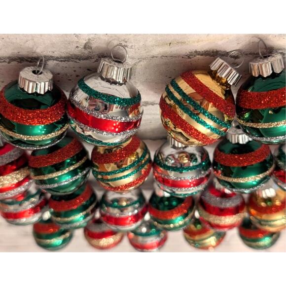 Radko Shiny Brite Striped Christmas Ornaments - Picture 6 of 10